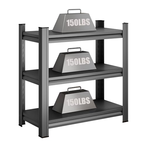 3-Tier Metal Storage Organizer Shelf 5-10 Gallon Fish Tank Stand and Small Reptile Cage Rack Multi-Use Shelf for Home Office Black