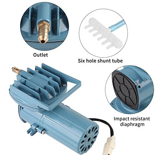 Aquarium Air Pump, DC 12V 35W Fish Aerator for Pond Aquaculture Oxygen Pump with Adjustable Knob Portable Fish Tank Pump for Hydroponics, Fish Farm, 8.6 x 4.3 x 5.5 Inch