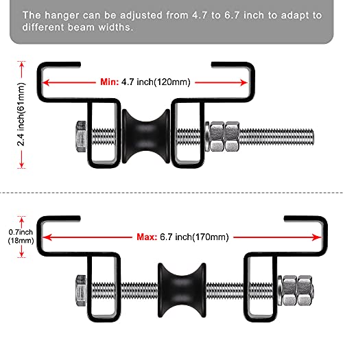 SELEWARE Boxing Punching Bag Hanger, Heavy Bag Bracket - color: I Beam Clamp
