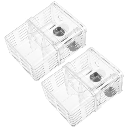 Fish Breeding Tanks Fish Tank Box 2Pcs Breeding Box Plastic Boxes Aquarium Acclimation Hatchery Incubator for Shrimp Clown Guppy