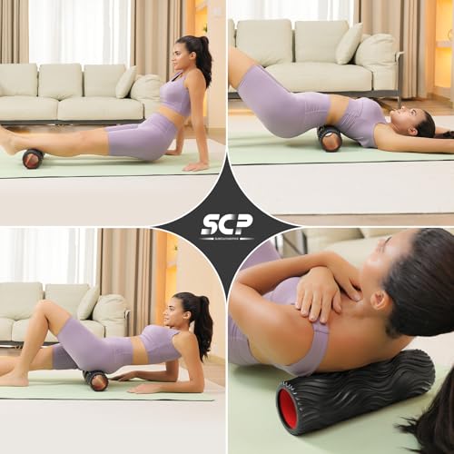 SUBCULTUREPICK Foam Roller High-Density Rollers, Deep Tissue Muscle Massage | Fitness Roller for Stretching, Relieves Muscles, Improves Mobility, Pilates, Yoga, Ideal for Athletes, Beginners & Recovery - color: Black