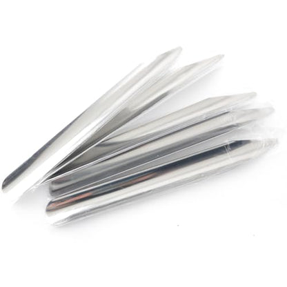 5PCS Stainless Steel Lab Scraper 6 inch Round Tip Curved Metal Bead Scoop Steel Bead Glitter Glitter Tool Scoop Shovel Scoop Spoon Used for scooping Transferring Mixed Powder Paste