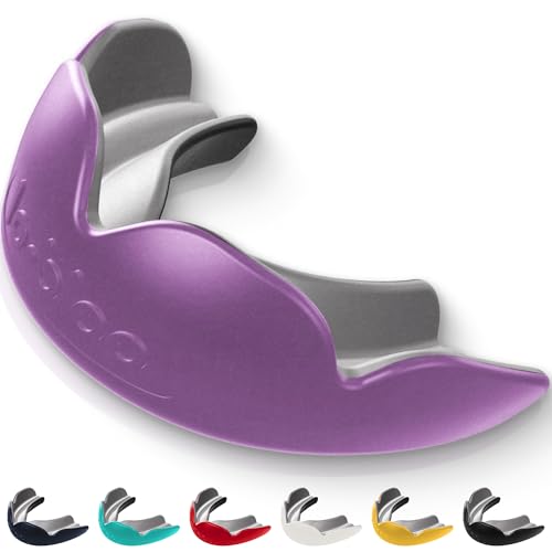 lobloo® PRO-FIT Sports Mouthguard – Ultra Slim 1mm | Dentist-Level Protection | Precision Vacuum-Fit | Oxygen Performance | MMA, Boxing, Football, Basketball. (Large +14yrs, Purple) - color: Purple, size: Large +14yrs