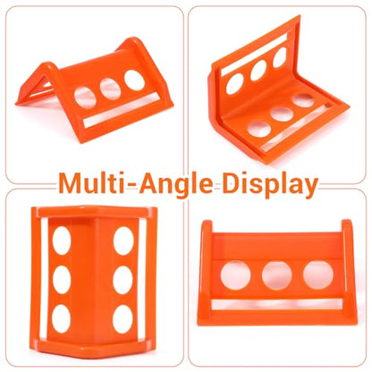 24 Pack Edge Corner Protectors for Flatbed Trucks, Heavy-Duty Plastic Cargo Guard – Reusable V-Shaped Tie Down Protectors for Up to 4 Inch Ratchet Straps, Shipping, and Load Securing (Orange)