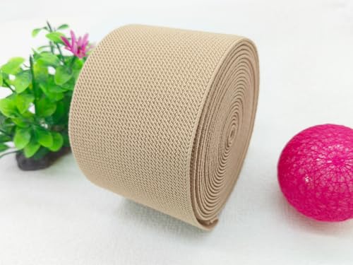 Khaki Wide Knit Elastic Band 3" x 5yd for Sewing - color: Khaki #27