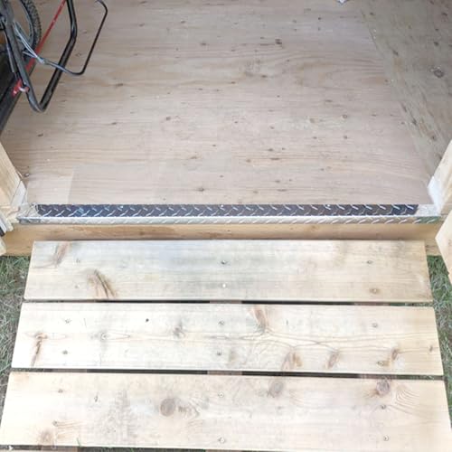 Diamond Plate Angle, Stainless Steel Corner Guard 2 x 2 x 48 inch, Metal Stair Nosing, Wall Trim, Pack of 4(Outside Corner)