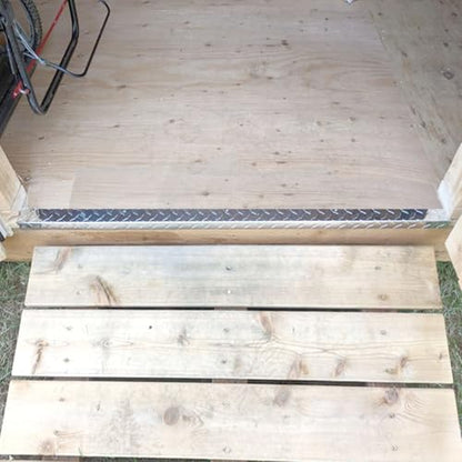 Diamond Plate Angle, Stainless Steel Corner Guard 2 x 2 x 48 inch, Metal Stair Nosing, Wall Trim, Pack of 4(Outside Corner)