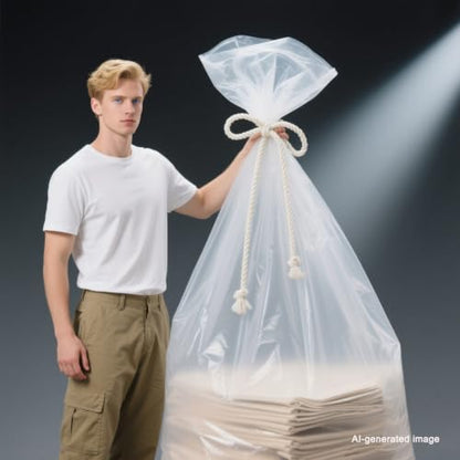 Large Plastic Bags 55 x 63 Inch Clear Storage Bags Great for Moistureproof, Dustproof, Luggage, Kids Bike, Blanket, Big Plush Toys, Home Appliances, Equipments and More (5 pack) - size: 55 x 63 in