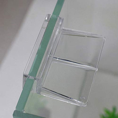 lasenersm 6 Pieces 8mm Acrylic Aquarium Cover Clip Aquarium Fish Tank Glass Cover Clip Support Holder Clear Universal Lid Clips for Rimless Aquariums