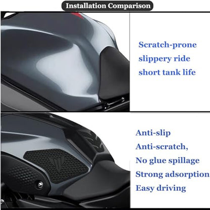 IZX For YAMAHA MT-07 MT07 MT 07 2021 2022 2023 Motorcycle Accessories Non-Slip Side Fuel Tank Stickers Waterproof Pad Rubber Sticker Tank Pad