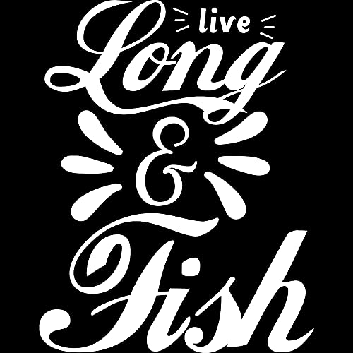 Decal Stickers of Fish (White) (Set of 2) Luxury Weatherproof Vinyl Decal Stickers for Laptop Desktop Smartphone Car Dirt Bike Wall Room Mason Jar Bathtub Door - ANDVER10e6483WH_1123 - color: White, size: 5.6'' x 7.2''