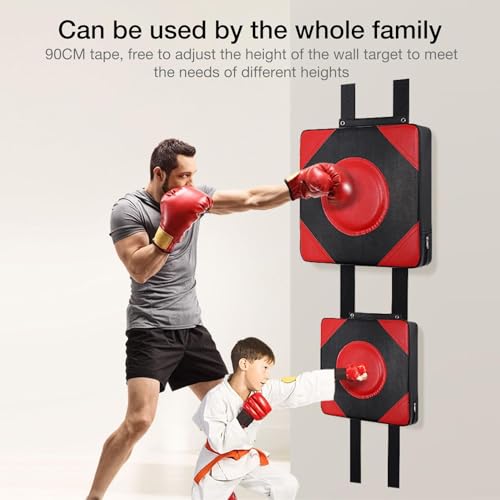 Wall Punching Bag Adult Fitness Cardio Dance Training Workout Activity - color: Red