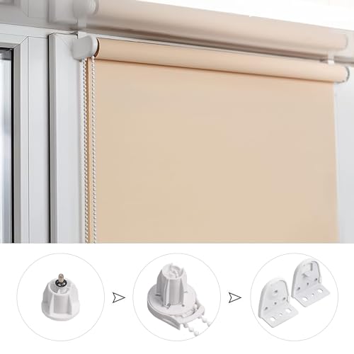 28mm Roller Blind Brackets Upgrade Roller Blind Fittings Spare Kit, Universal Roller Shade Clutch with Metal Brackets - style: 28mm Metal Bracket