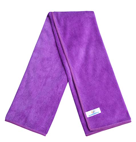HOPESHINE Gyms Towels for Men & Women Microfiber Exercise Fitness Home Absorbent Sweat Yoga Towels Sports Towels Soft Fast Drying 16inch x32inch 3-Pack - color: Purple 3-pack