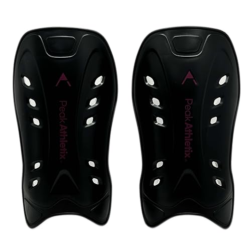 Soccer Shin Guards – Lightweight Protective Gear for Youth & Adults - color: Black, size: Large-X-Large