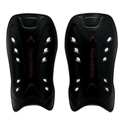 Soccer Shin Guards – Lightweight Protective Gear for Youth & Adults - color: Black, size: Large-X-Large