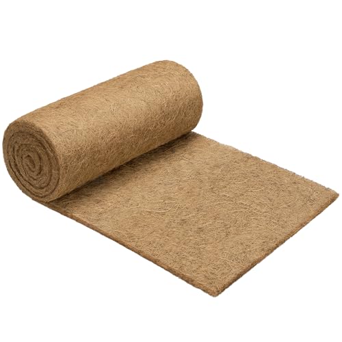 VIVOSUN Coco Liner Roll 16x120 in, 100% Natural Coconut Fiber Mat, Thickened Coir Liner for Planters, Hanging Baskets, Garden Decoration, DIY Crafts, Pet Pads & Reptile Carpet - size: 16"W x 120"L