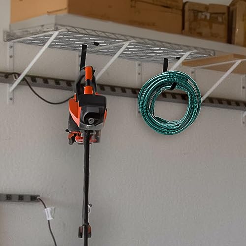 Garage Ceiling Rack Bike Hooks, 8 Pack Storage Hooks (Flat Hook) | For garage ceiling storage racks to hang bicycles, ladders and equipment. - color: Flat Hook 8 Pack