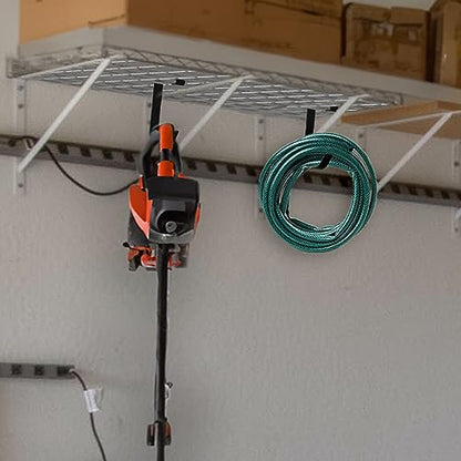 Garage Ceiling Rack Bike Hooks, 8 Pack Storage Hooks (Flat Hook) | For garage ceiling storage racks to hang bicycles, ladders and equipment. - color: Flat Hook 8 Pack