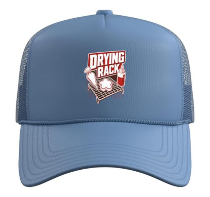 Drying Rack Baking Pastry Chef Trucker Hat with Adjustable Mesh Back - color: Light Blue