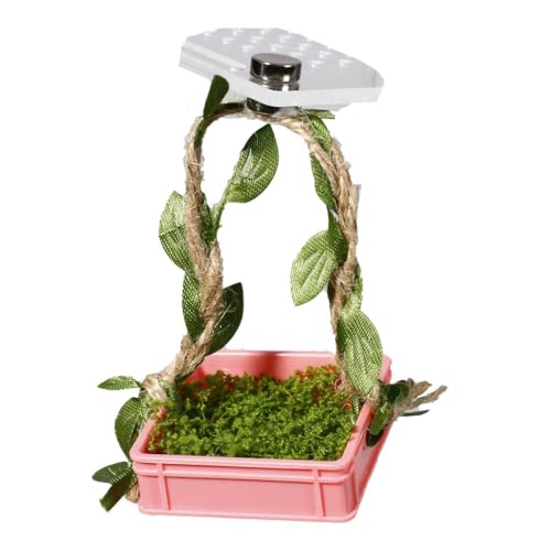 Jumping Spider Enclosure Accessories Jumping Spider Hammock 3 Pcs Set with Artificial Moss and Hemp Rope Accents Habitat Decoration Habitat Decoration Set Climbing Toy for Small Pet
