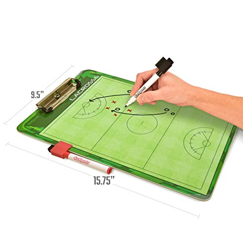 GoSports Premium Dry Erase Coaches Clipboards – Basketball, Baseball, Football, Soccer, Hockey, Volleyball, Lacrosse - color: Women's Lacrosse