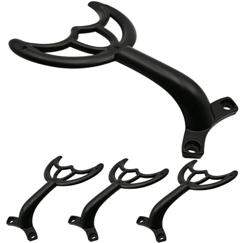 Ceiling Fan Blades Arms Replacement, 4 Pcs 52" Fan Blade Replacement Parts Mounting Bracket Kit for Replacing The Worn Fan Blades, Black - color: Black