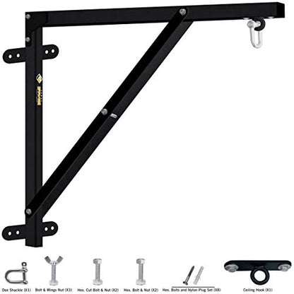 Farabi Punching Bag Wall Mount Bag Hanger Bracket Support (2.5Ft)