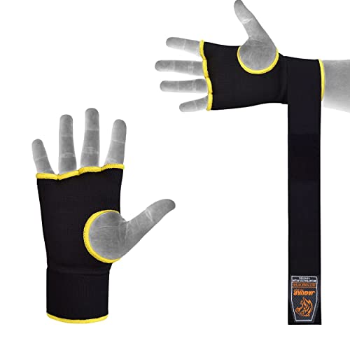 Blackout Inner Gelwrap Gloves for Boxing MMA Muay Thai Inner Layer - size: Small-Medium
