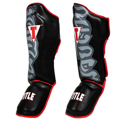 TITLE Boxing Muay Thai Pao Shin/Instep Guards V2 - Muay Thai Shin Guards, Shin Guards, Mma Shin Guards, Kickboxing Shin Guards, Shin Pads, Shin Guards Mma, Martial Arts Shin Guards, Muay Thai Shin Pad - size: X-Large