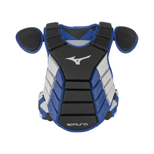 Mizuno Mizuno Samurai Baseball Chest Protector - color: Black/Royal, size: 15"