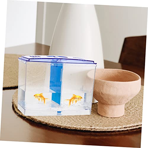 Desktop Fish Breeding Box Aquarium Isolation Tank for Betta Shrimp Fish Divider Space-Saving Design for Safe Breeding and