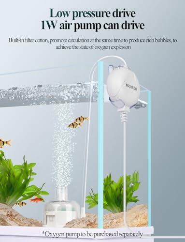 Mini Aquarium Sponge Filter, Small Fish Tank Filter Submersible Fish Filter Built-in Air Bubble Stone and Bio Balls for Fish Tanks up to 5 Gallon (Air Pump Not Included)