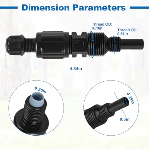 2-Pack 1/4-Inch UCDBINJ Injection Check Valve Replacement for Stenner Pumps, Fits for 45/85/100/170 Series, S128/S420/S10P/VX/S/SV Series, Classic Series Peristaltic Pump Parts