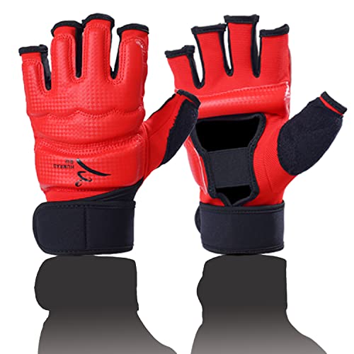Kickboxing Sparring Gloves MMA Gloves Boxing Gloves for Men Women Kids Half Finger Punching Bag Gloves Fighting Gloves for Men Women Boxing Training - color: red, size: X-Large