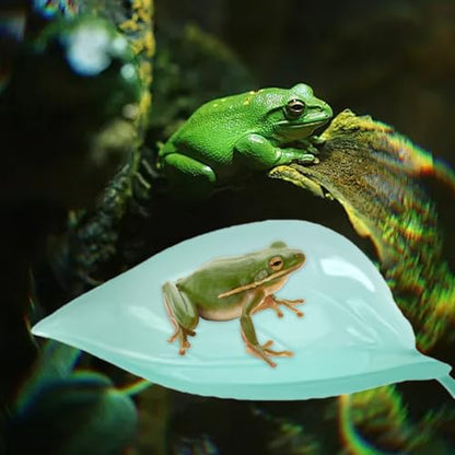 Turtle Basking Area - Reptile Climbing Ramp, Amphibian Tank | Suction Cup Leaf Shape Resting Spot, Semi-Aquatic Creature Habitat Deck, Floating Terrace Pad for Backyard Pond Frogs - color: Blue