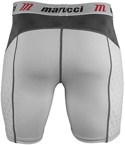Marucci Men's Marucci Adult Elite Padded Slider Shorts - color: White, size: XX-Large