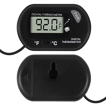 4Pcs Aquarium Thermometer Fish Tank Thermometer Reptile Fahrenheit Terrarium Water Temperature Indicator Test Digital with LCD Display Fahrenheit/Celsius - color: 4PCS