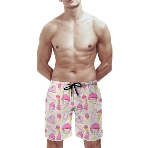 Mens Trunks Breathable Quick Dry Mesh Lining Holiday Party Beach Board Shorts - color: Style-1, size: X-Large