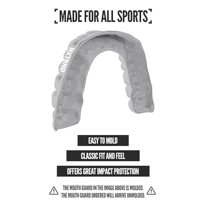 2 Pack Nxtrnd Classic Mouthguard, Custom Fit Sports Mouthpiece for Football, Boxing, MMA, Basketball, Hockey, Lacrosse, Youth & Adult (Silver) - color: Silver