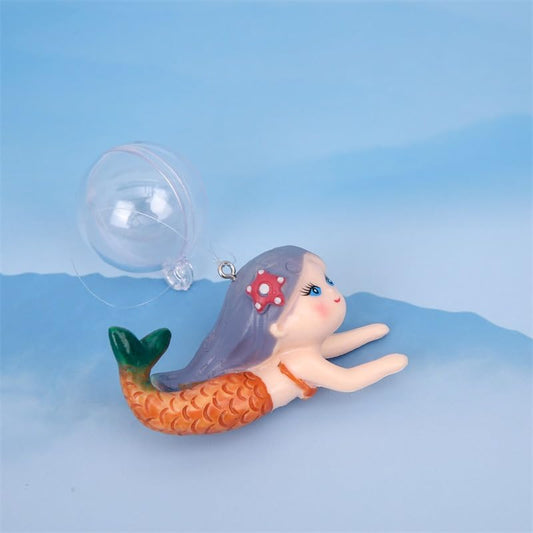 Floating Fish Tank Decor, Aquarium Fish Mermaid, Ornaments, Eye Catching Decoration, Aquatic Pets Cartoon, Miniatures Figures for, Aquarium Décor Thematic Ornaments