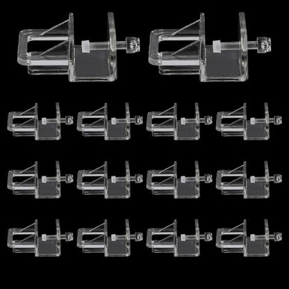 GLOBLELAND 12 Pcs Clear Acrylic Aquarium Lid Clips 28 mm Low Profile Fish Tank Cover Holder Rimless Tank Support Clamps for Glass Plastic Tops