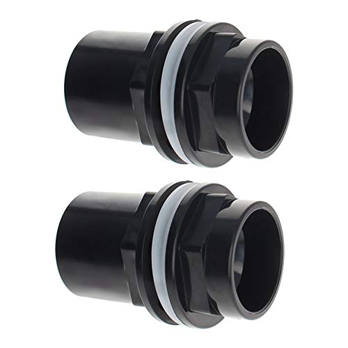 MroMax 40mm/1.57" ID PVC Aquarium Water Pipe Connector Joint Straight Tubes Hose Connector Fish Tanks Accessories 2pcs - size: 2pcs 40mm