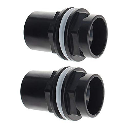 MroMax 40mm/1.57" ID PVC Aquarium Water Pipe Connector Joint Straight Tubes Hose Connector Fish Tanks Accessories 2pcs - size: 2pcs 40mm
