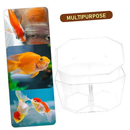 Toyvian Fish Breeding Tank Divider Isolation Box for Betta Shrimp Small -Transparency Safe Design Dual Compartment Aquarium Decor