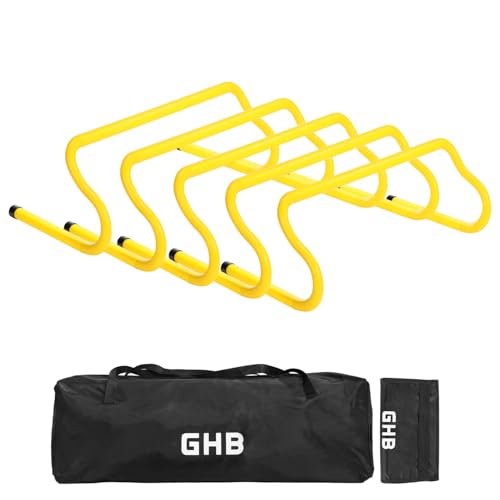 GHB Agility Hurdles 8" Speed Agility Training Hurdles - size: 5 Pack-Yellow