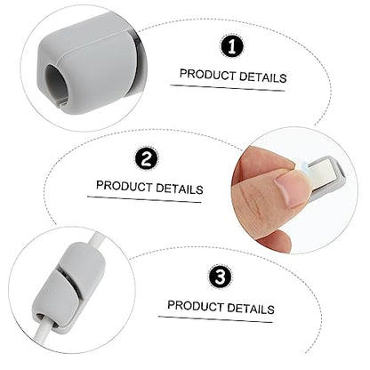 20pcs Clips Self-Adhesive Silicone Cable Fixing Clamps for Organizing USB Power and Mouse Cords Office