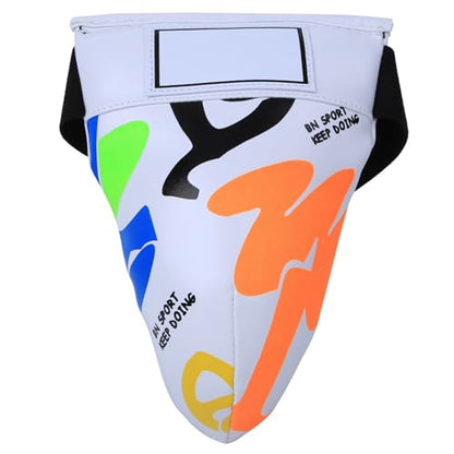 Groin Protector Boxing, Groin Guard Boxing, Children Boxing Groin Protector, for Boxing Taekwondo Muay Thai Training, White