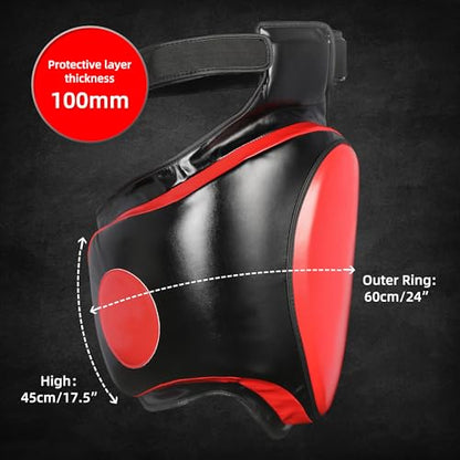 Kickboxing Thigh Pads， Muay Thai Boxing Leg Protector Guard | PU High Density Foam Shock Absorption Pads ，Adjustable Straps ， MMA, Punching, Taekwondo, Martial Arts Training Gear