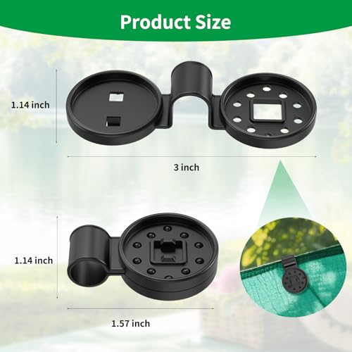 Shade Cloth Clips 40PCS, Heavy Duty Lock Grip Sun Shade Net Clamps, Durable Plastic Awning Clips for Outdoor Gardening Windproof Awning Clamp & Sun Shade Net - color: Black-40pcs
